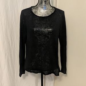 ✨50% OFF✨ Eileen Fisher 100% linen navy knit sweater